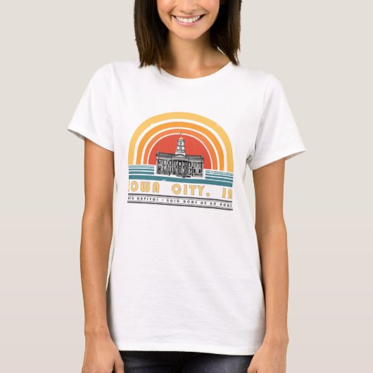 Iowa City - Gold Dome oder Go Zuhause (Gold, Grau) T-Shirt (Vorderseite)