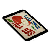 Iowa City Iowa Apple - Vintage Travel Magnet (Rechte Seite)