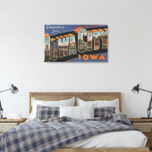 Iowa City, Iowa - Große Briefmarkenszenen Leinwanddruck (Insitu (Schlafzimmer))