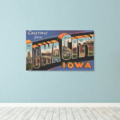 Iowa City, Iowa - Große Briefmarkenszenen Leinwanddruck (Insitu (Holzboden))
