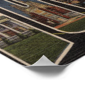 Iowa City, Iowa - Große Briefmarkenszenen Poster (Ecke)