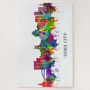 Iowa City Iowa Skyline Puzzle