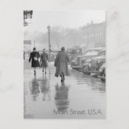 Iowa City Main Street Postkarte (Vorderseite)