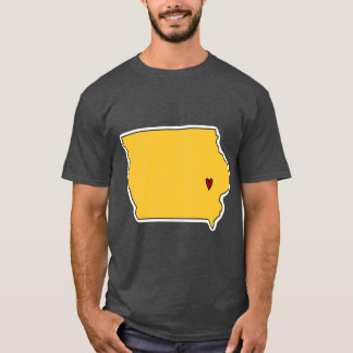 Iowa City Staatsumriss T-Shirt