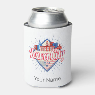 Iowa City United Staaten Retro Skyline Vintag USA Dosenkühler
