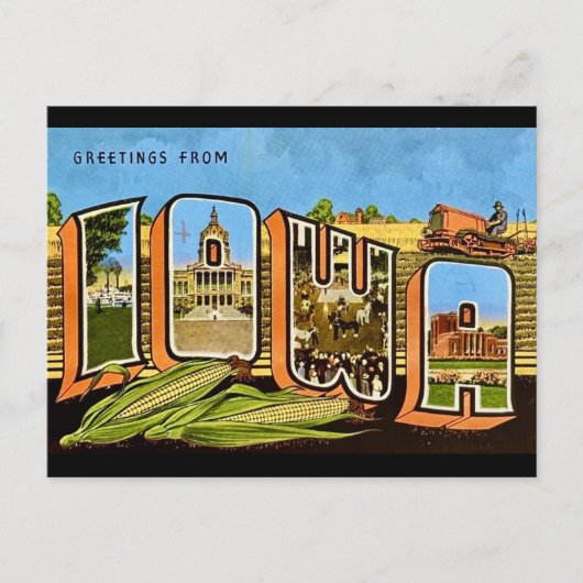Iowa Corn State Postkarte (Vorderseite)