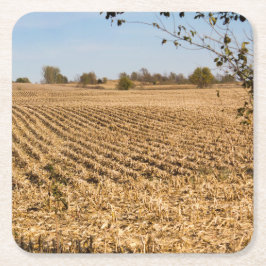Iowa Cornfield Panorama Foto Rechteckiger Pappuntersetzer
