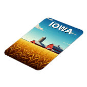 Iowa Cornfield Red Barn Magnet (Linke Seite)