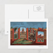 Iowa (Cornfields & Corn) - Große Buchstabenszenen Postkarte (Vorne/Hinten)