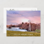 Iowa Country Hello Postcard Postkarte (Vorne/Hinten)