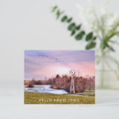 Iowa Country Hello Postcard Postkarte (Stehend Vorderseite)
