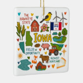 Iowa Custom Family Trip Christmas Keramikornament (Rechts)