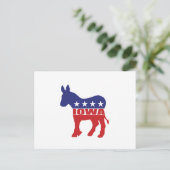 Iowa Demokrat Donkey Postkarte (Stehend Vorderseite)