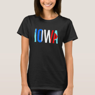 Iowa der Staat zwischen zwei Flüssen Text für IA I T-Shirt