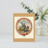 Iowa Die Staat-Waffen (1876) Postkarte (Stehend Vorderseite)