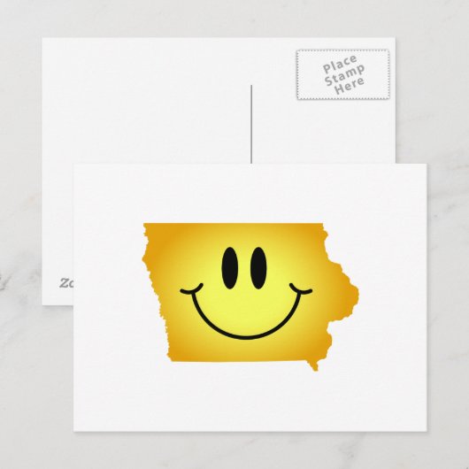 Iowa Face Postkarte (Vorne/Hinten)