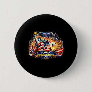Iowa Fair Feuerwerk 250 Jahre T-Shirt Vereinigte S Button