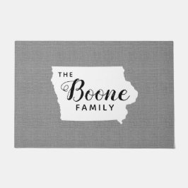 Iowa Family Monogram Staat Doormat Fußmatte