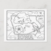 Iowa Farbe Ich Collage Postkarte (Vorderseite)