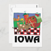 Iowa Farm Postkarte (Vorne/Hinten)