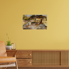 Iowa Farm Ruth Ziegler Rustikale Amerikanische Kun Poster