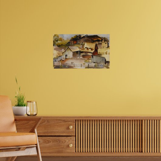 Iowa Farm Ruth Ziegler Rustikale Amerikanische Kun Poster (Wohnzimmer 2)