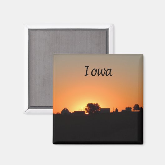 Iowa Farmstead Magnet (Vorderseite/Rückseite)