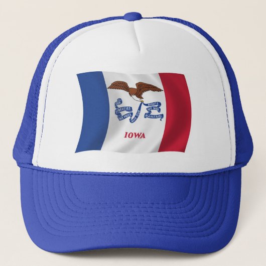 Iowa Flag Hat Truckerkappe (Vorderseite)