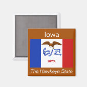 Iowa Flag Magnet (Vorderseite/Rückseite)
