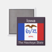 Iowa Flag Magnet (Vorderseite/Rückseite)