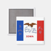 Iowa Flag Magnet (Vorderseite/Rückseite)