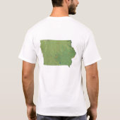 Iowa Flag Map City T - Shirt (Rückseite)