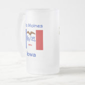 Iowa Flag Map City Tasse (Vorderseite Links)