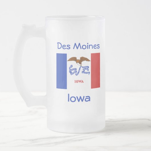 Iowa Flag Map City Tasse (Links)