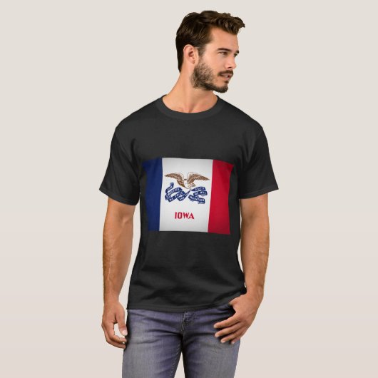 Iowa Flag of State Oversized T-Shirt (Vorne ganz)