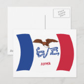Iowa Flag Postcard Postkarte (Vorne/Hinten)