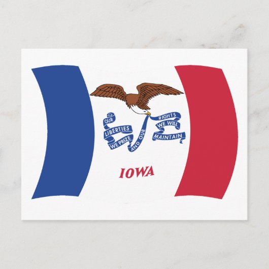 Iowa Flag Postcard Postkarte (Vorderseite)