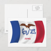 Iowa Flag Postcard Postkarte (Vorne/Hinten)