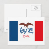 Iowa Flag Postcard Postkarte (Vorne/Hinten)