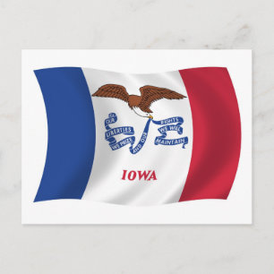 Iowa Flag Postkarte