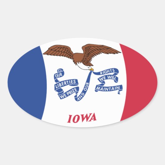 Iowa Flag Sticker (Vorderseite)