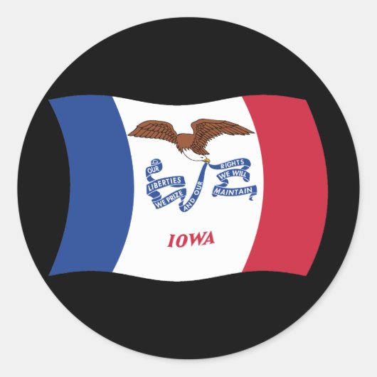 Iowa Flag Sticker (Vorderseite)