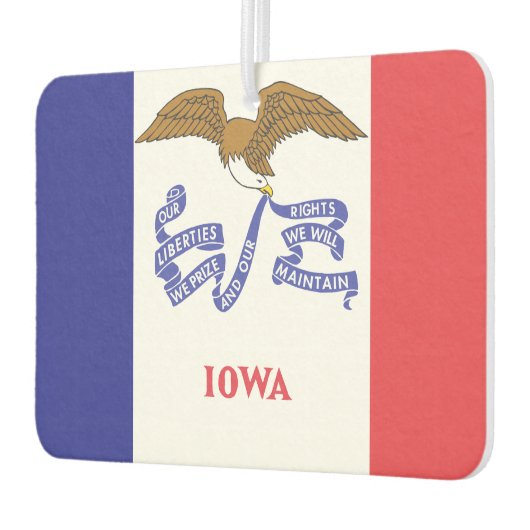 IOWA-Flagge - Autolufterfrischer (Links)