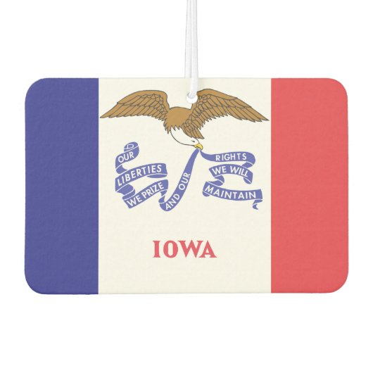 IOWA-Flagge - Autolufterfrischer (Vorderseite)