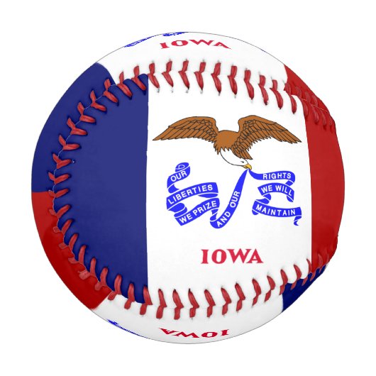 Iowa-Flagge Baseball (Vorderseite Links)
