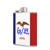 Iowa-Flagge Flachmann (Links)