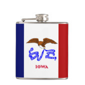 Iowa-Flagge Flachmann (Vorderseite)