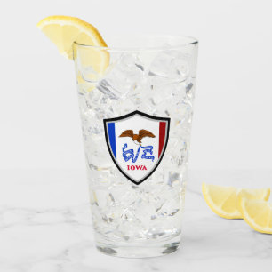 Iowa-Flagge Glas