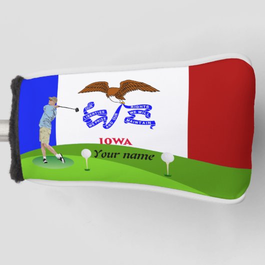 Iowa-Flagge Golf Headcover (Vorderseite)