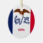 Iowa-Flagge Keramik Ornament (Rechts)